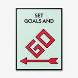 Set Goals And Go canvas wall art