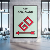 Set Goals And Go canvas wall art
