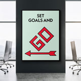 Set Goals And Go canvas wall art