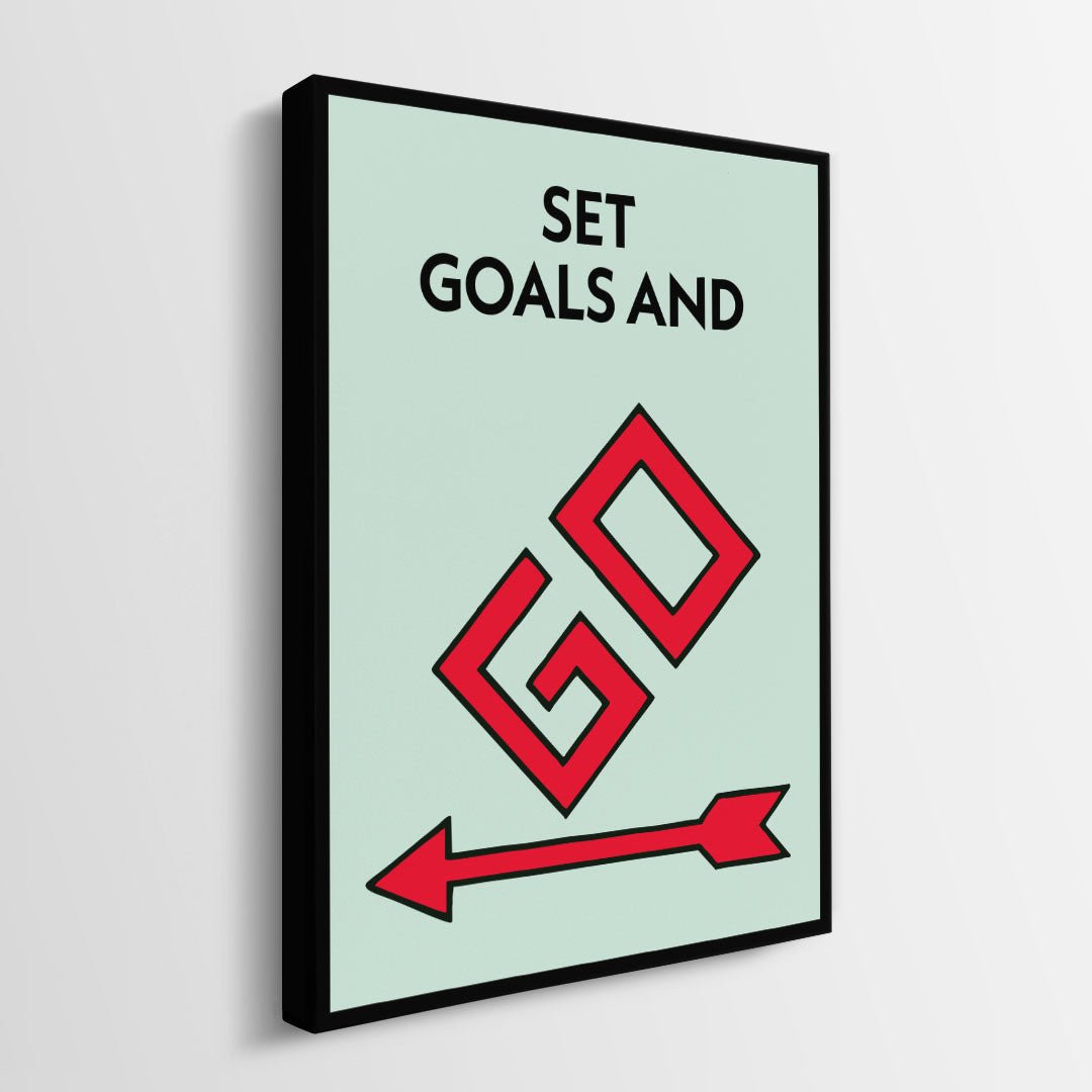 Set Goals And Go canvas wall art