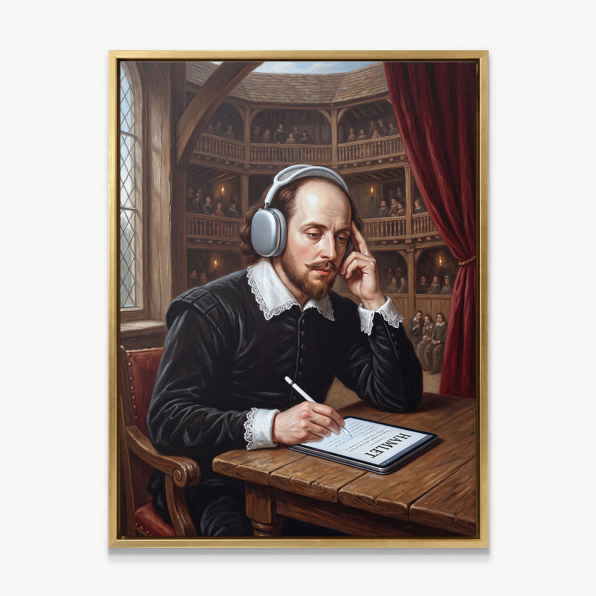 Shakespeare Sampled canvas in a gold floating frame
