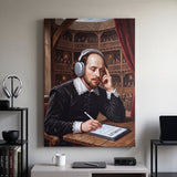 Shakespeare Sampled canvas hanging in a home office