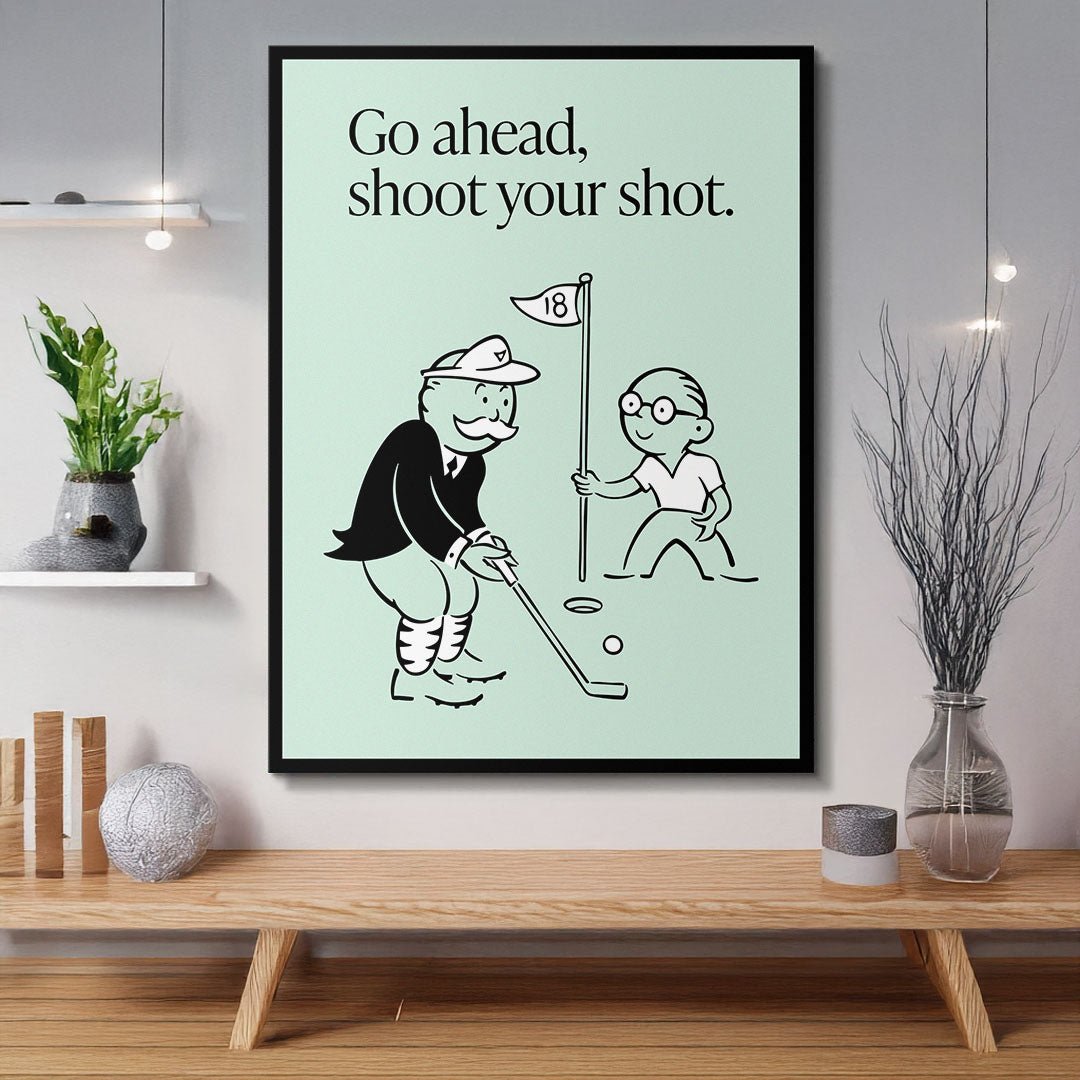 Shoot Your Shot motivational canvas wall art