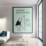 Shoot Your Shot canvas wall art