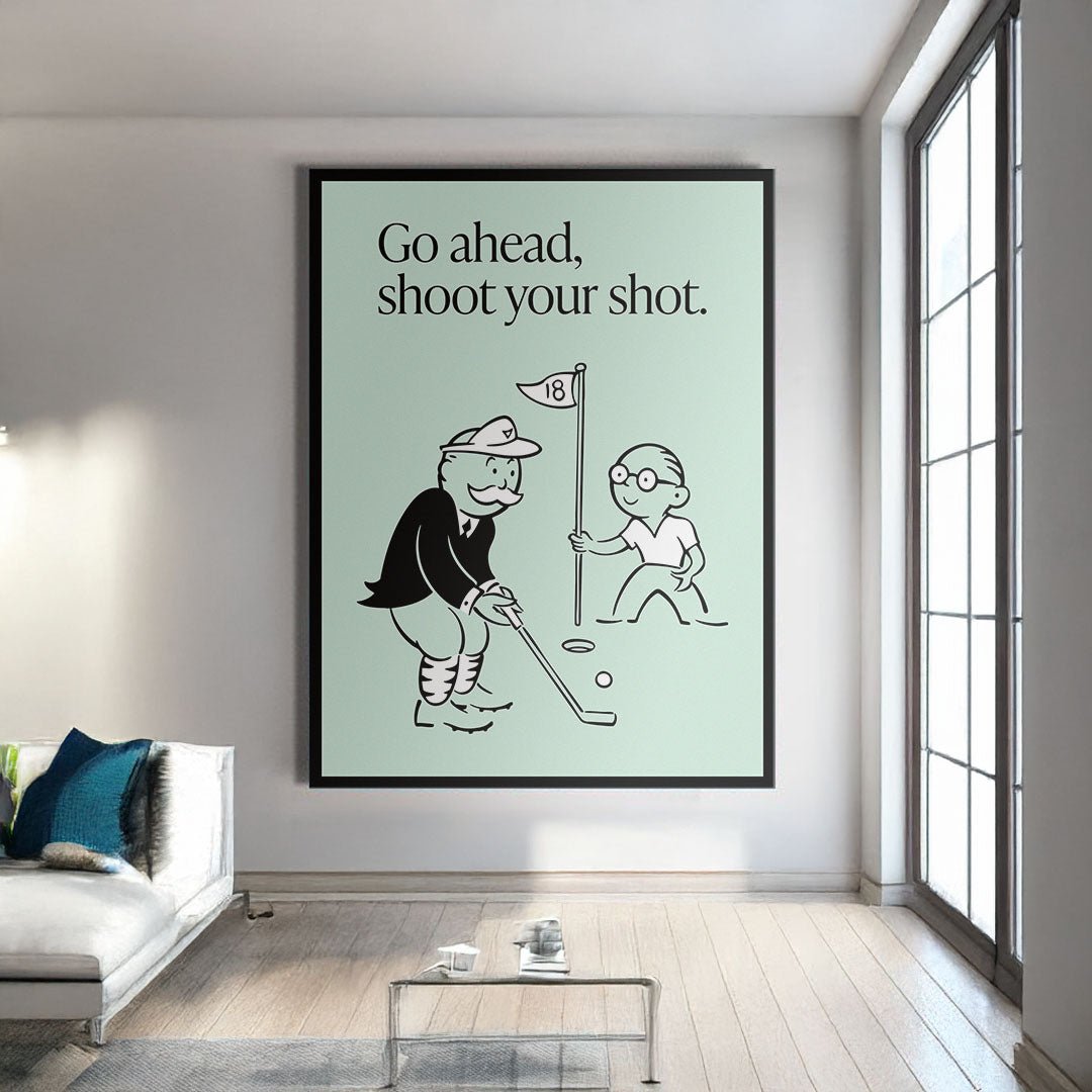 Shoot Your Shot motivational canvas wall art