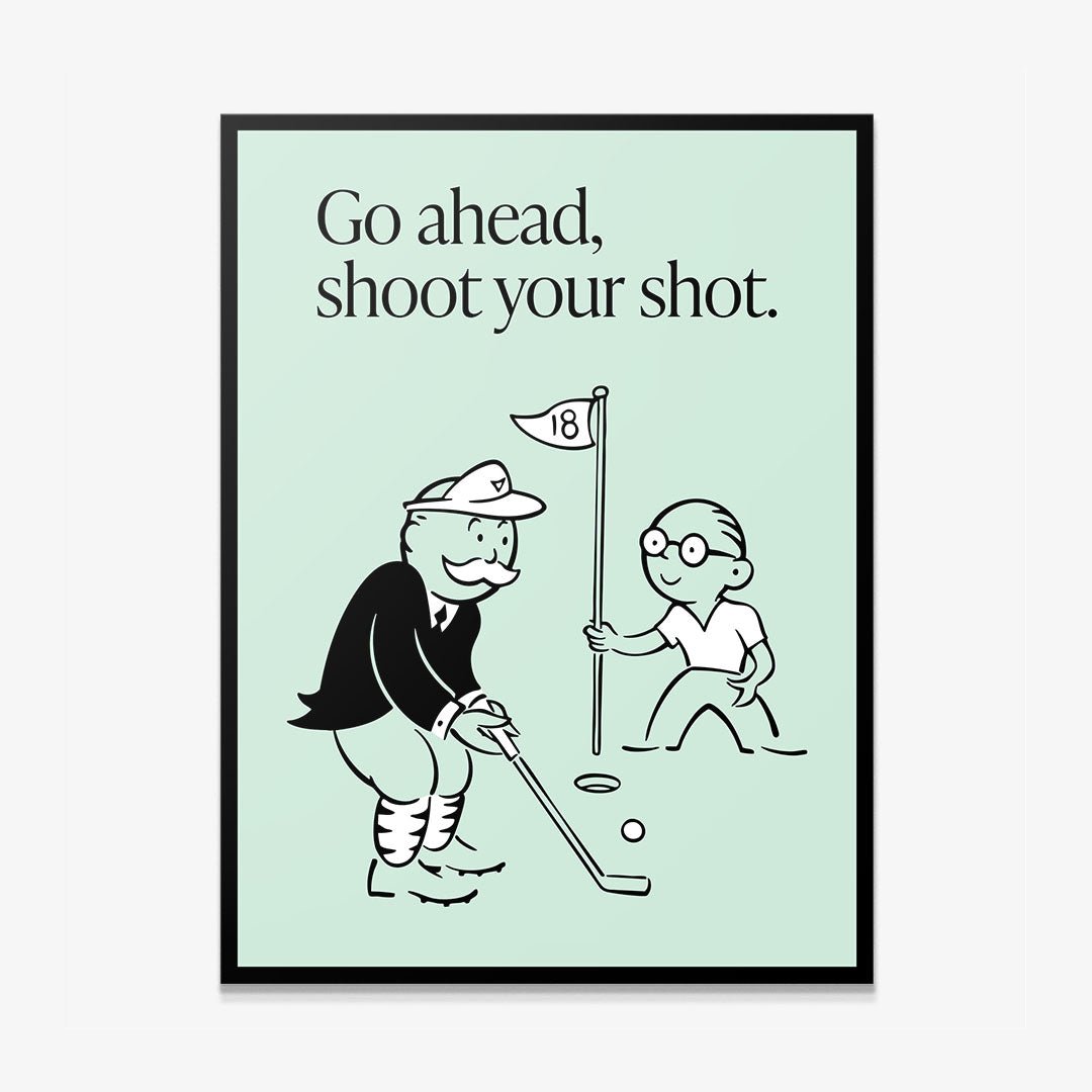 Shoot Your Shot motivational canvas wall art