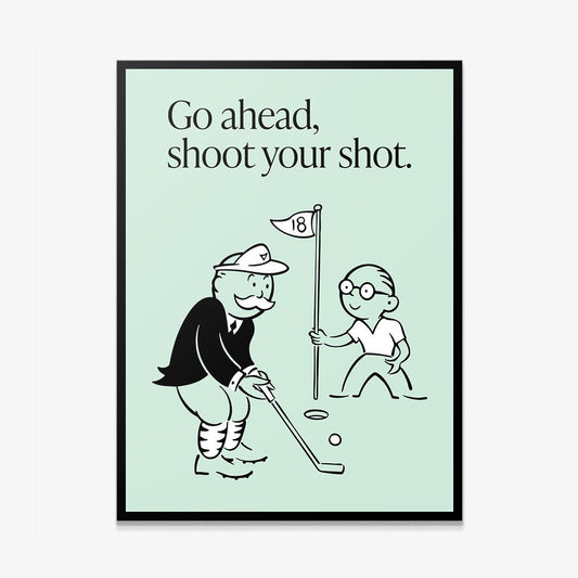 Shoot Your Shot motivational canvas wall art