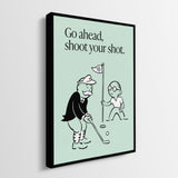 Shoot Your Shot canvas wall art