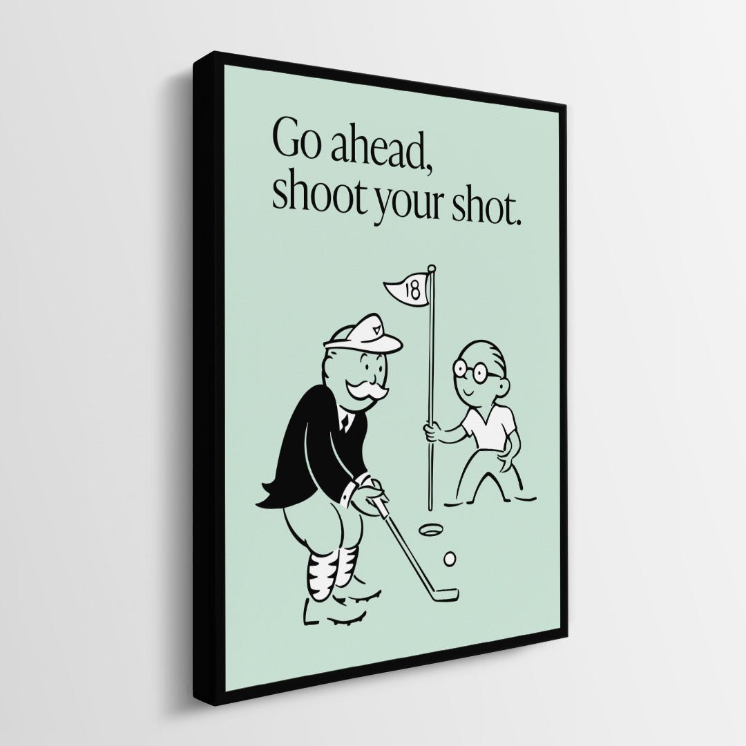 Shoot Your Shot canvas wall art