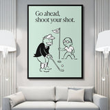 Shoot Your Shot canvas wall art