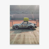 Sideline Out tennis car art on a gallery-wrapped canvas