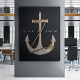Sink Or Swim canvas wall art