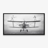 Sky Match tennis canvas with black frame