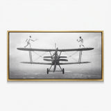 Sky Match tennis canvas with gold frame
