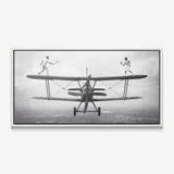 Sky Match tennis canvas with white frame