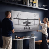 Sky Match tennis canvas in a styled tennis den