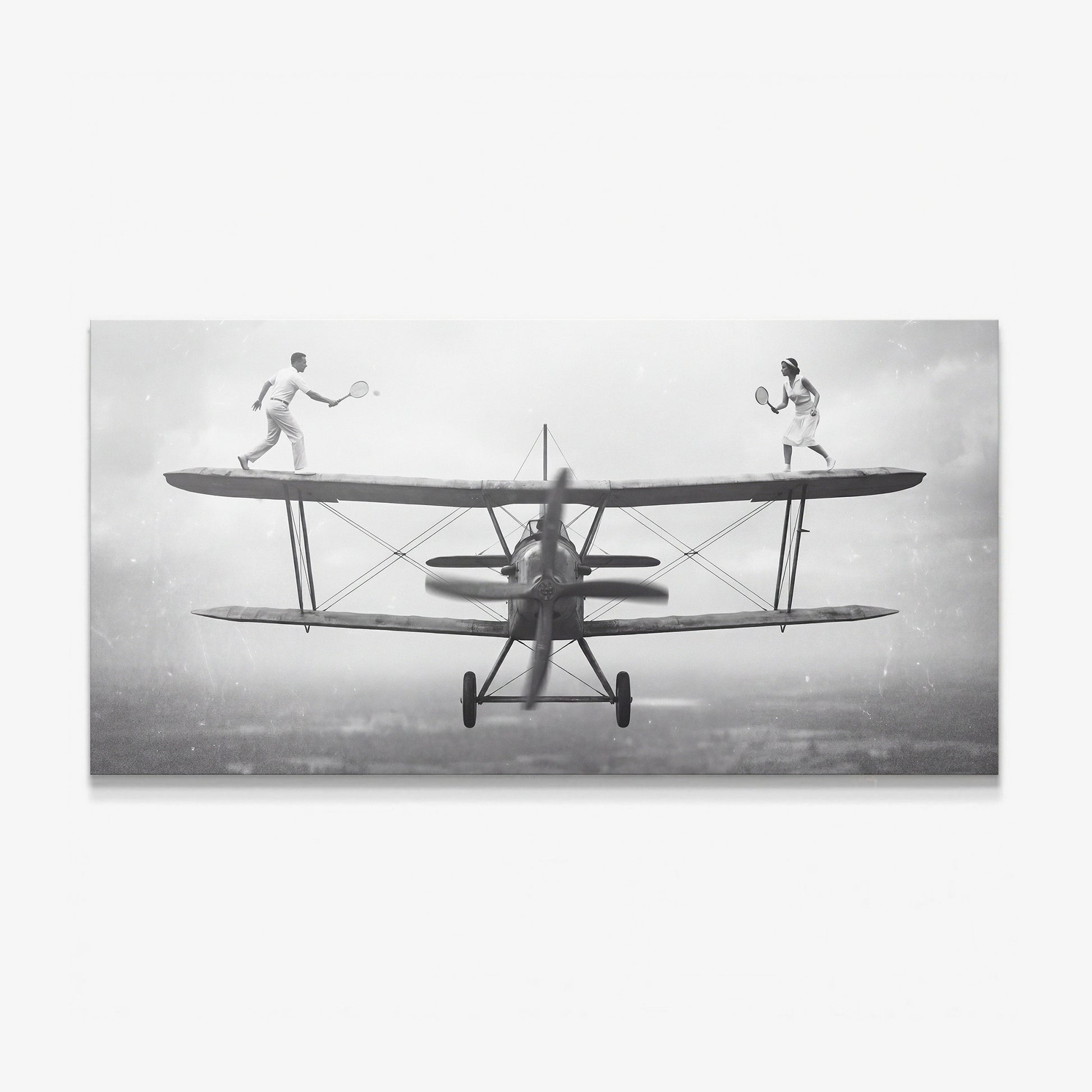 Sky Match tennis wall art canvas print