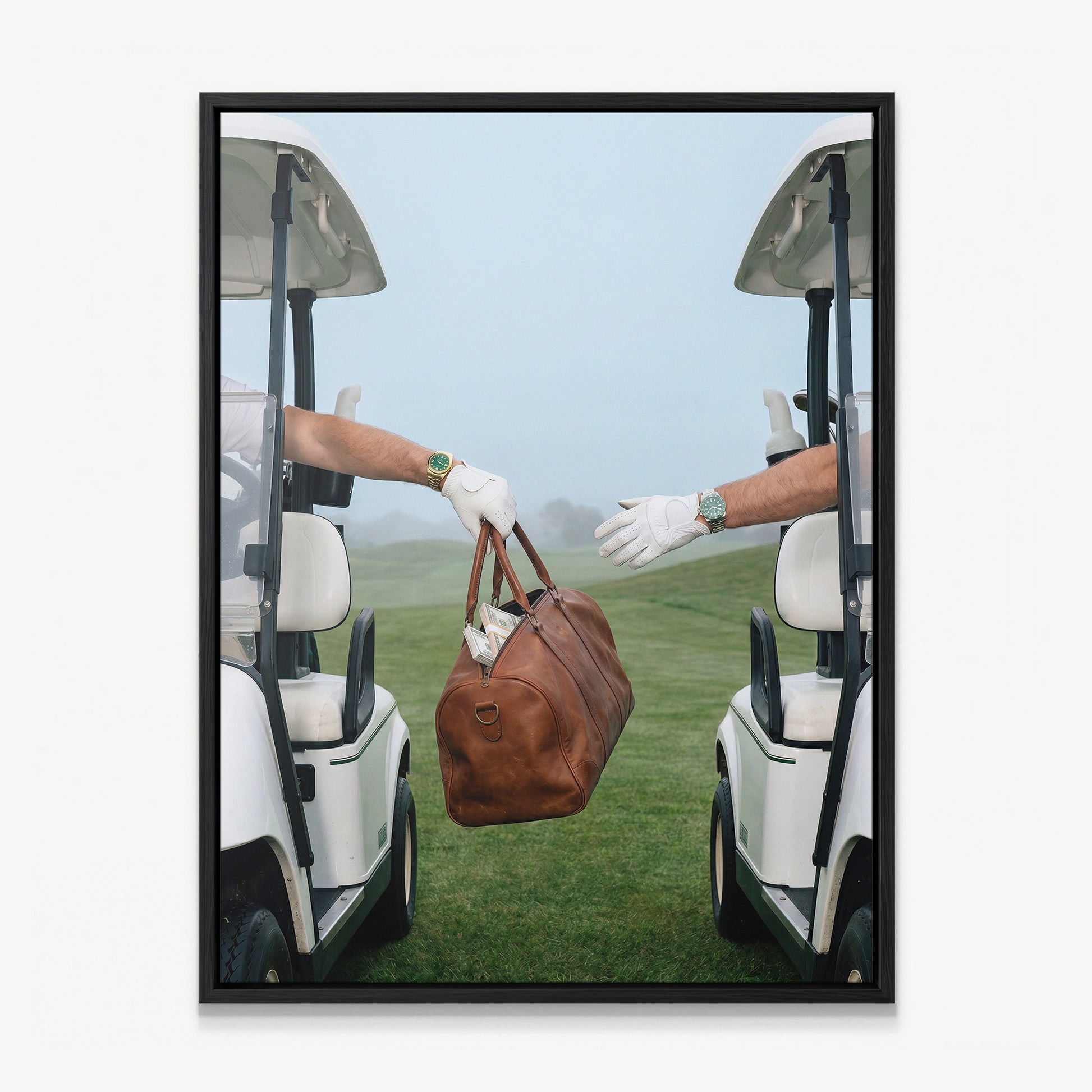 Sport of the Deal golf canvas black frame