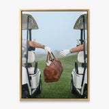 Sport of the Deal golf canvas gold frame