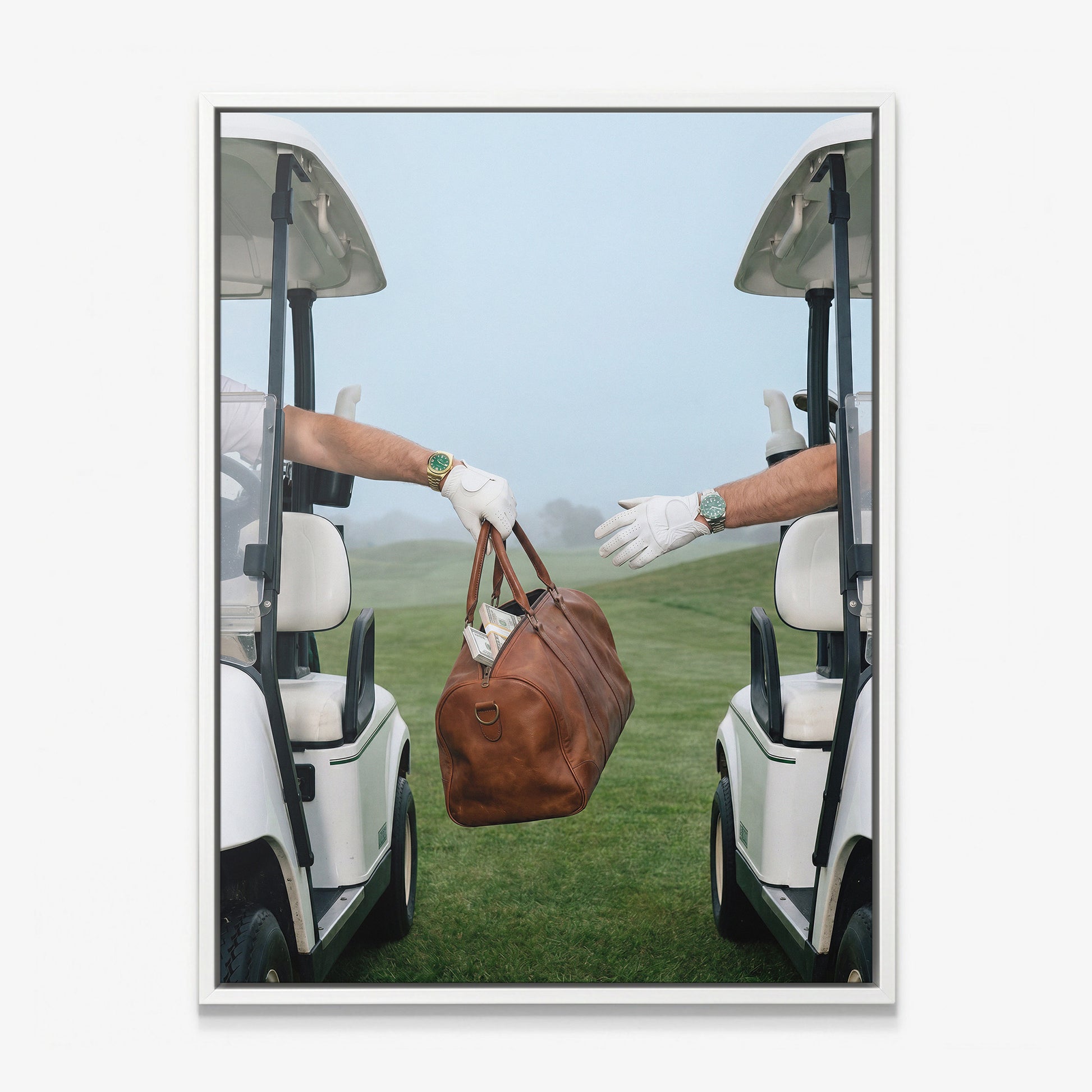 Sport of the Deal golf canvas white frame