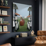 Sport of the Deal golf canvas at an angle on a wall