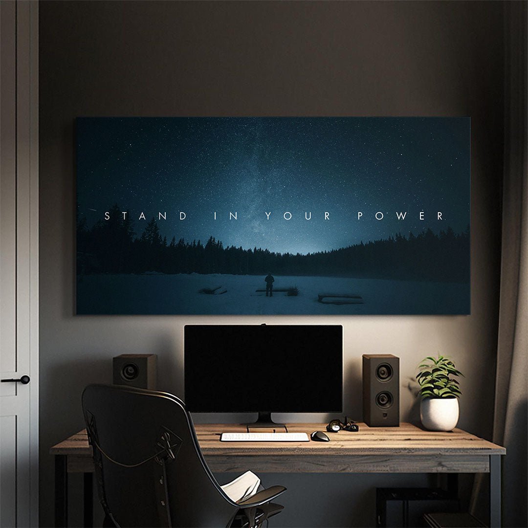 Stand in Your Power motivational canvas wall art