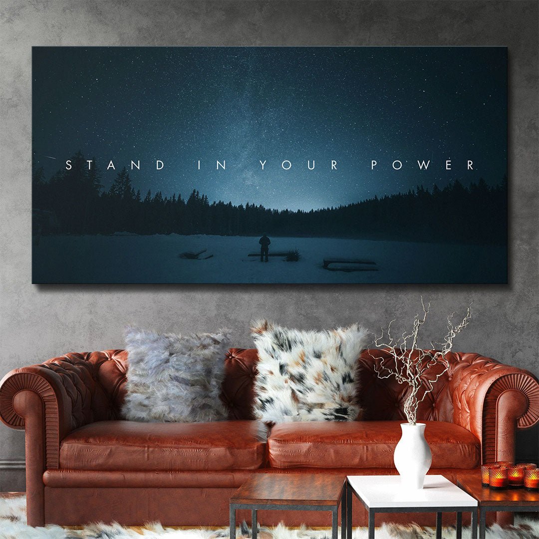 Stand in Your Power motivational canvas wall art
