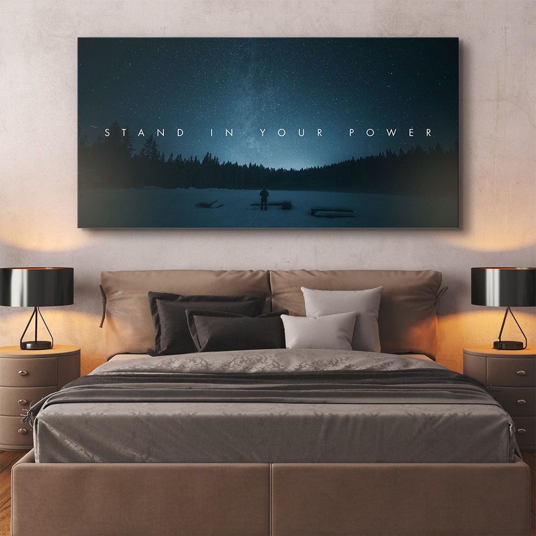 Stand in Your Power motivational canvas wall art