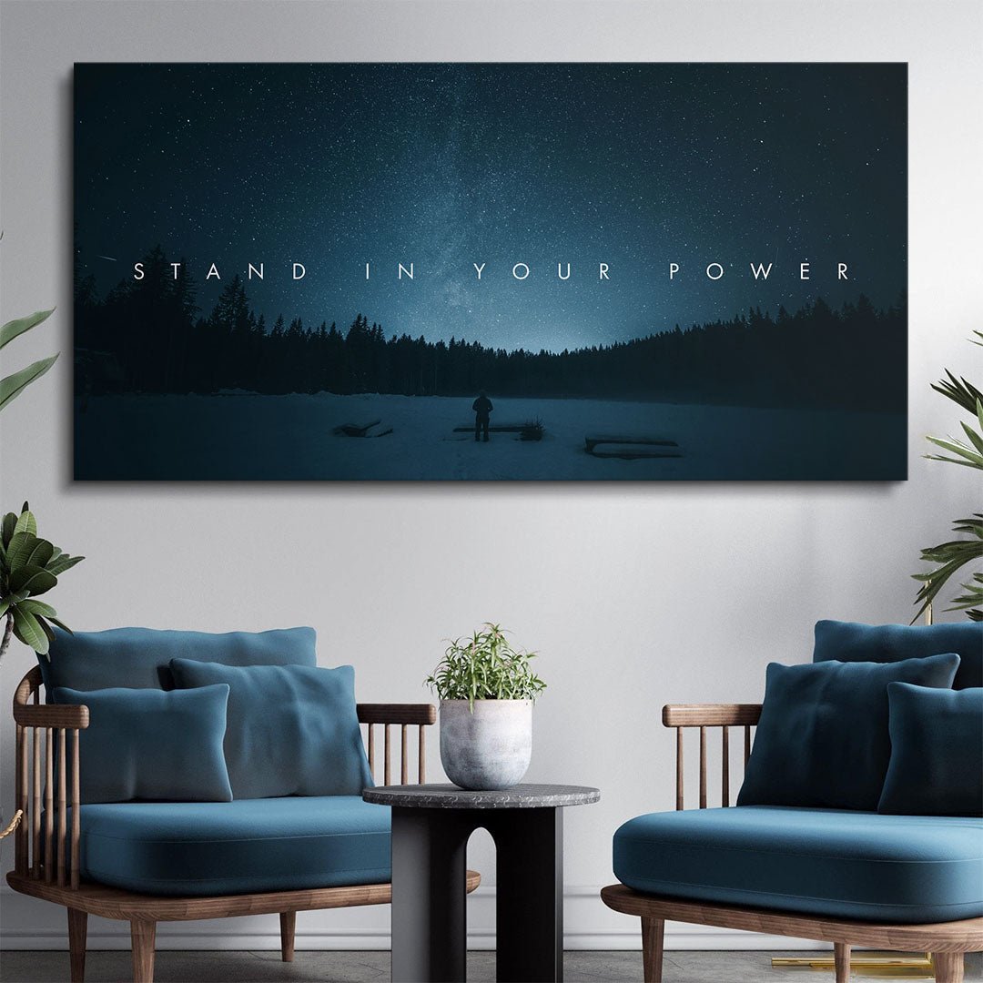 Stand in Your Power motivational canvas wall art