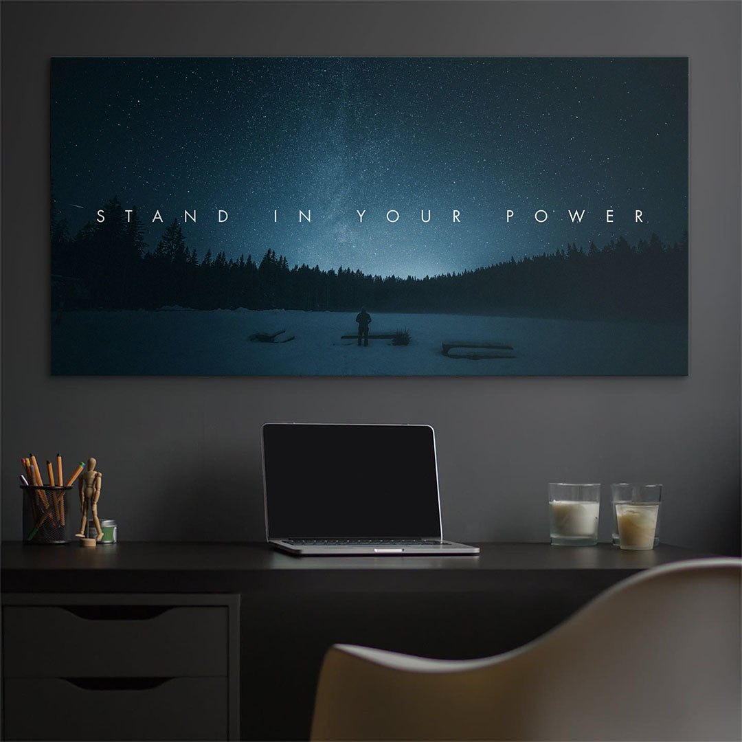 Stand in Your Power motivational canvas wall art