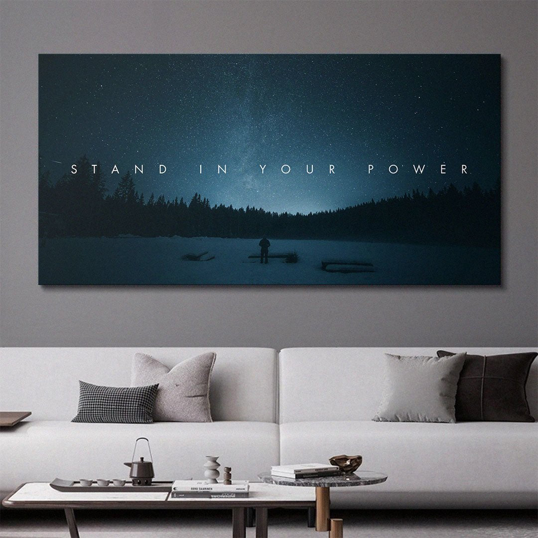 Stand in Your Power motivational canvas wall art