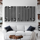 Stay Hungry (Black Maze) canvas wall art
