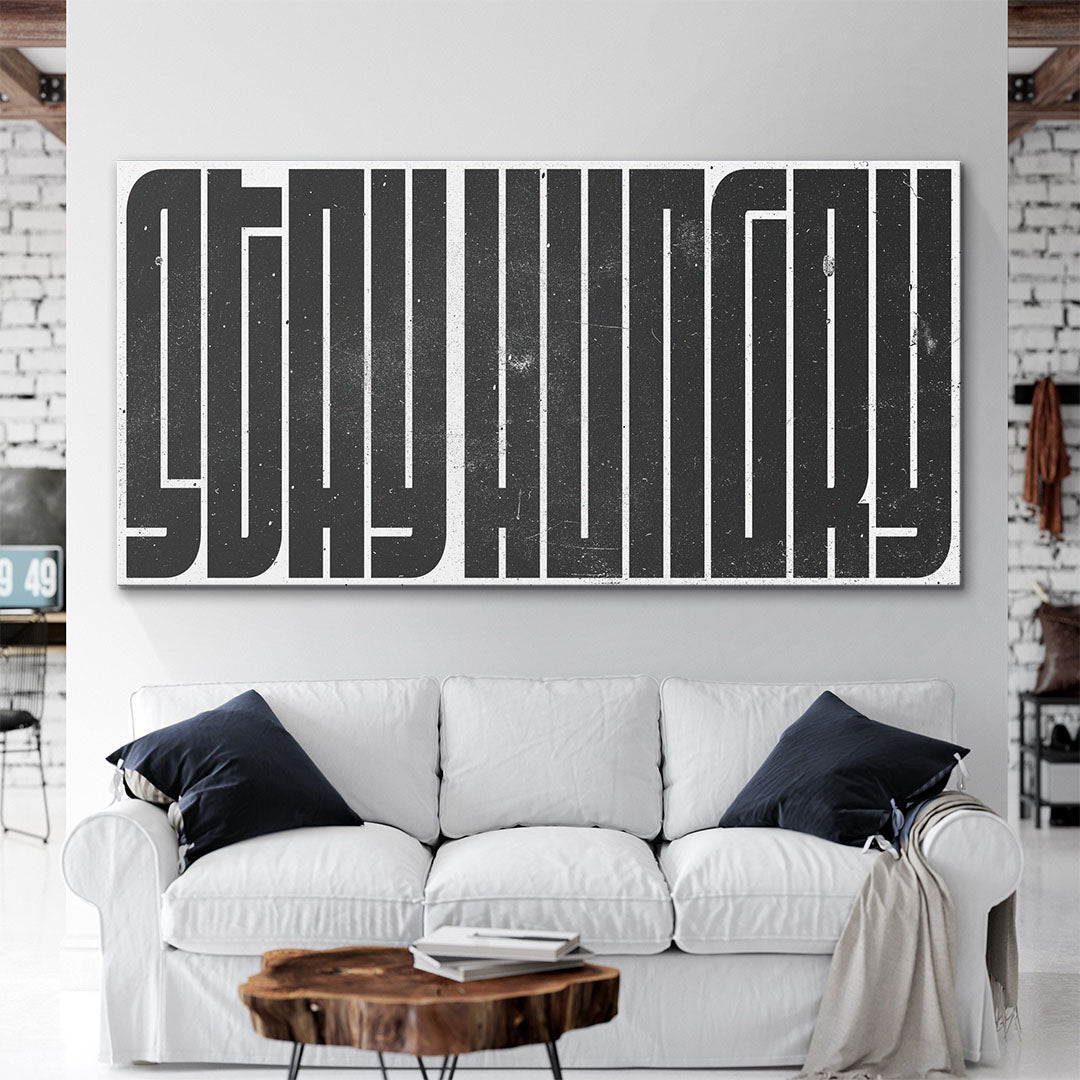 Stay Hungry (Black Maze) canvas art