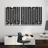 Stay Hungry (Black Maze) canvas wall art
