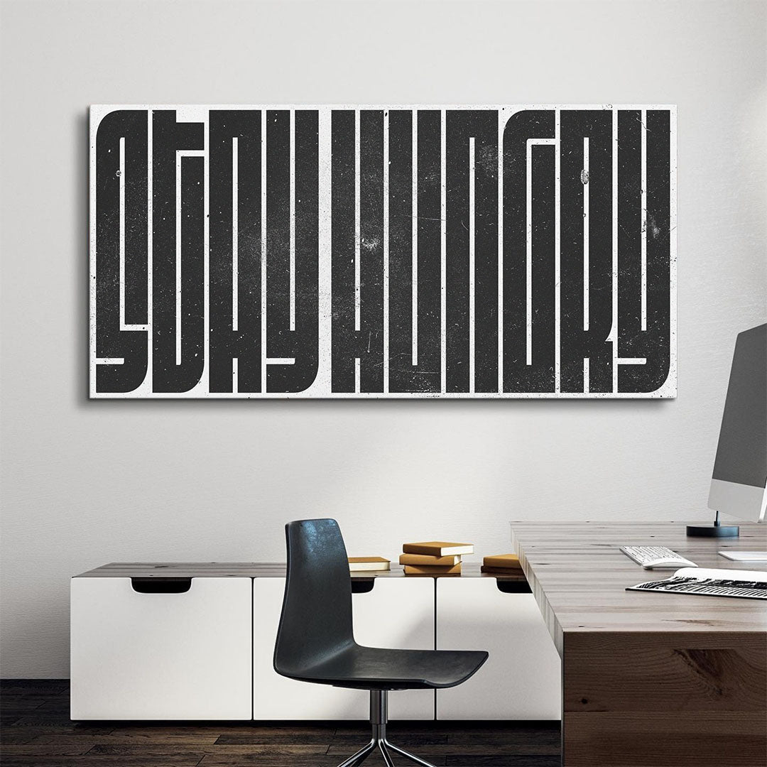 Stay Hungry (Black Maze) canvas art