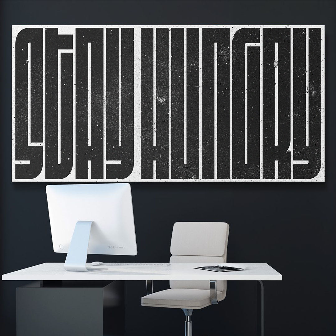 Stay Hungry (Black Maze) canvas art