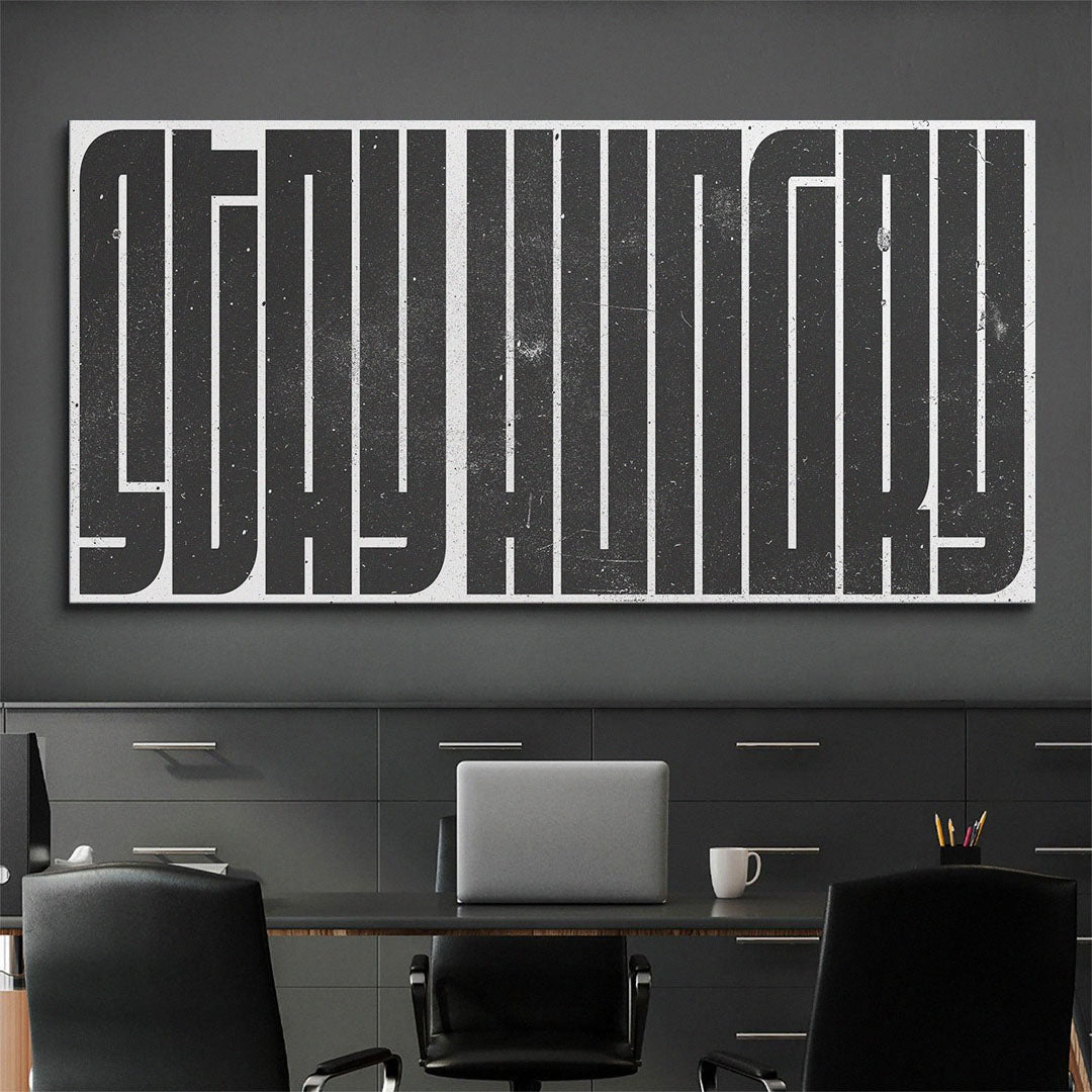Stay Hungry (Black Maze) canvas art