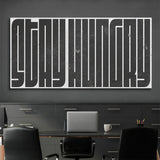 Stay Hungry (Black Maze) canvas wall art