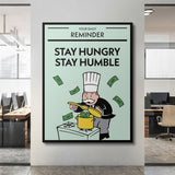Stay Hungry Stay Humble canvas wall art