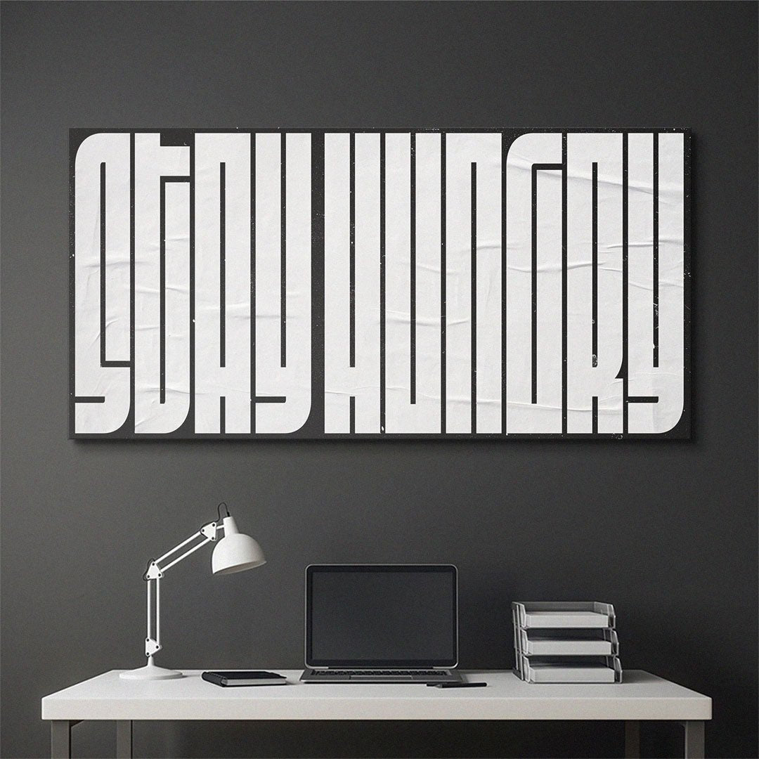 Stay Hungry (White Maze) canvas wall art