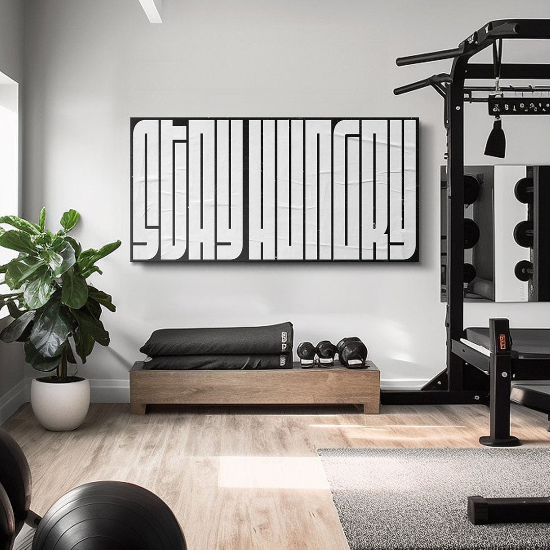 Stay Hungry (White Maze) canvas art