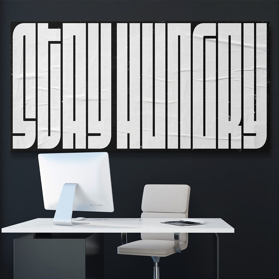 Stay Hungry (White Maze) canvas art