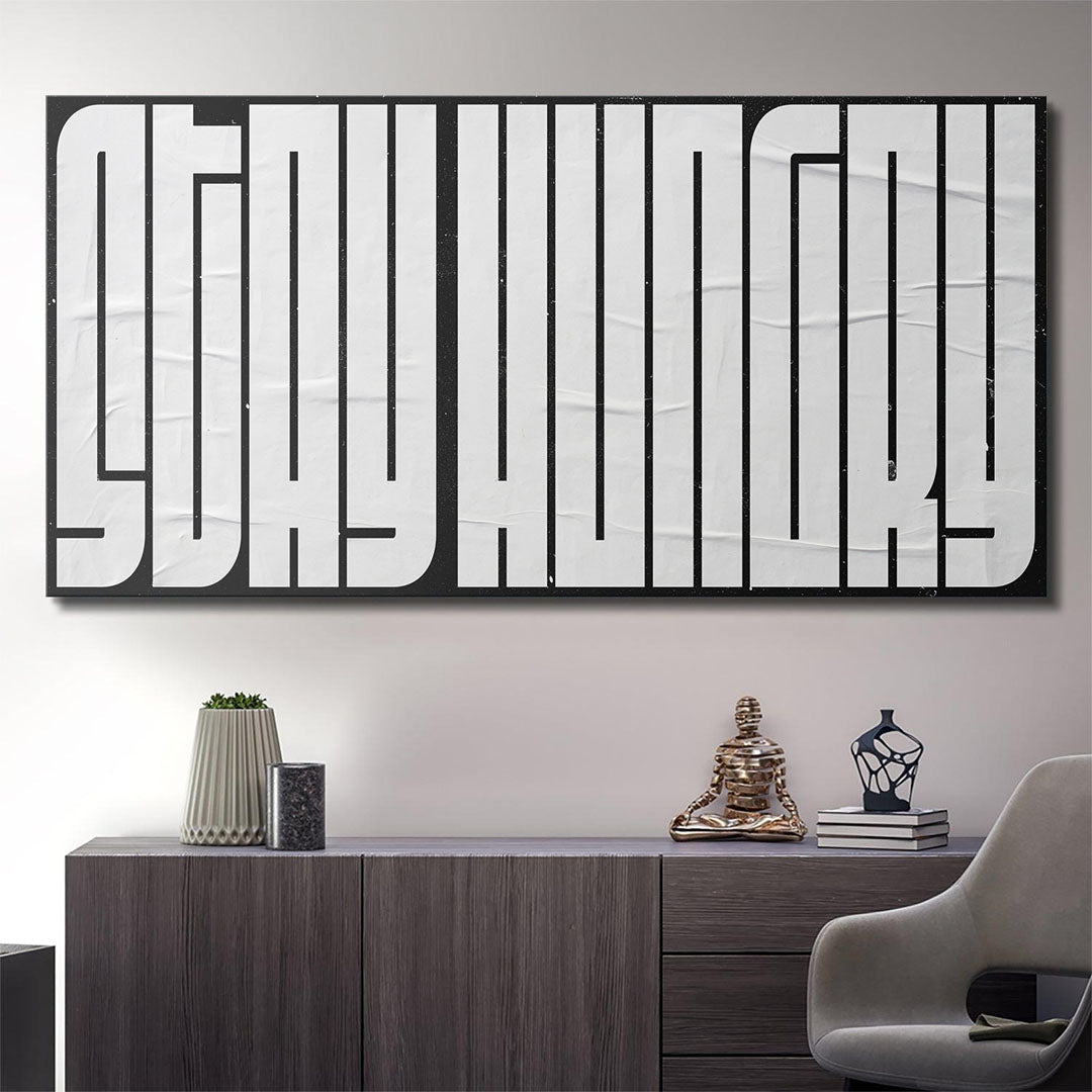 Stay Hungry (White Maze) canvas art
