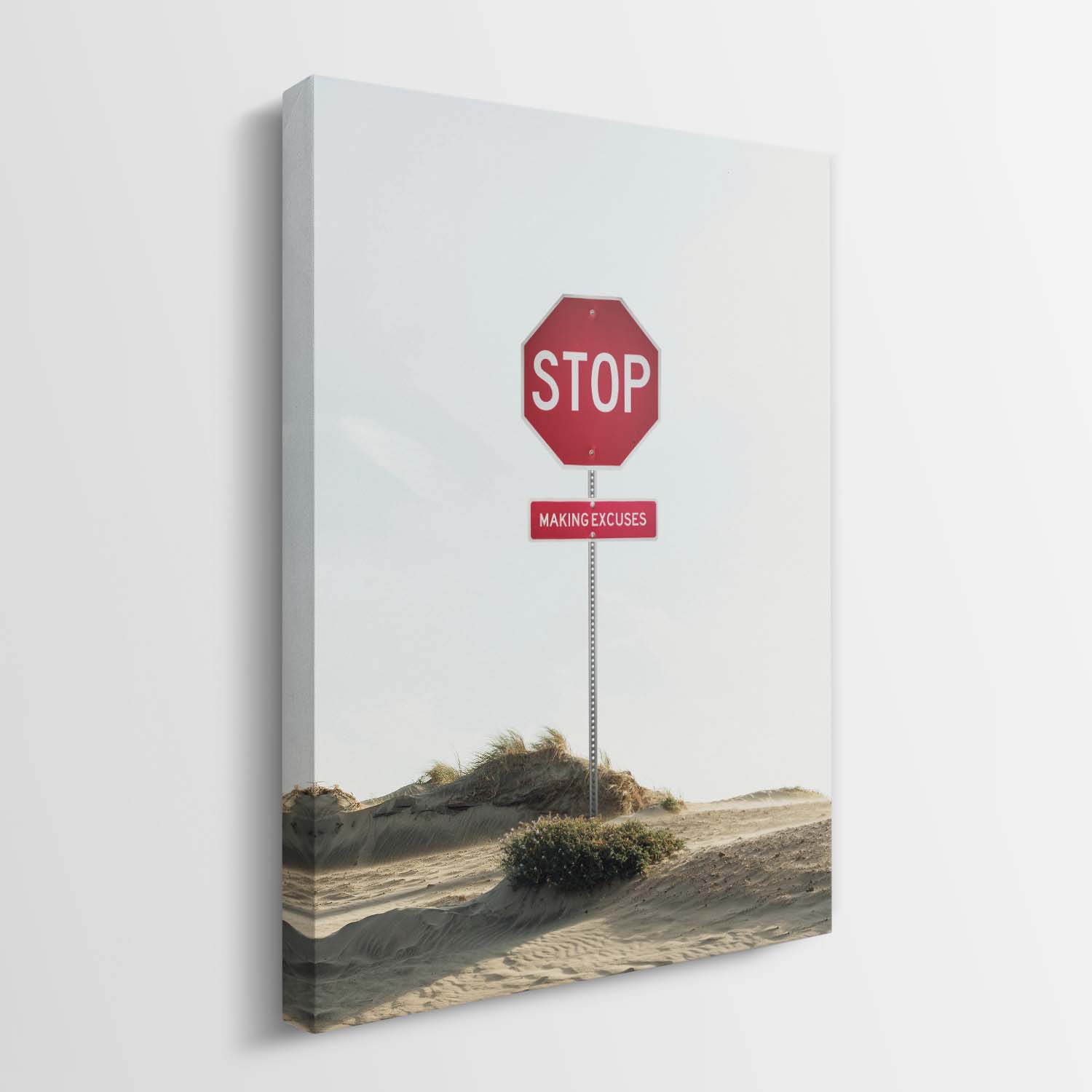 Stop Making Excuses canvas art