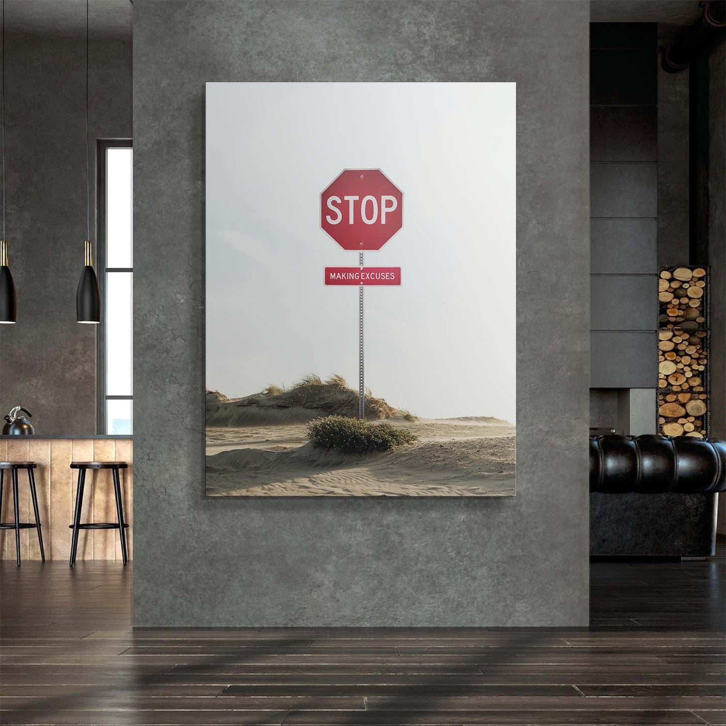 Stop Making Excuses canvas art