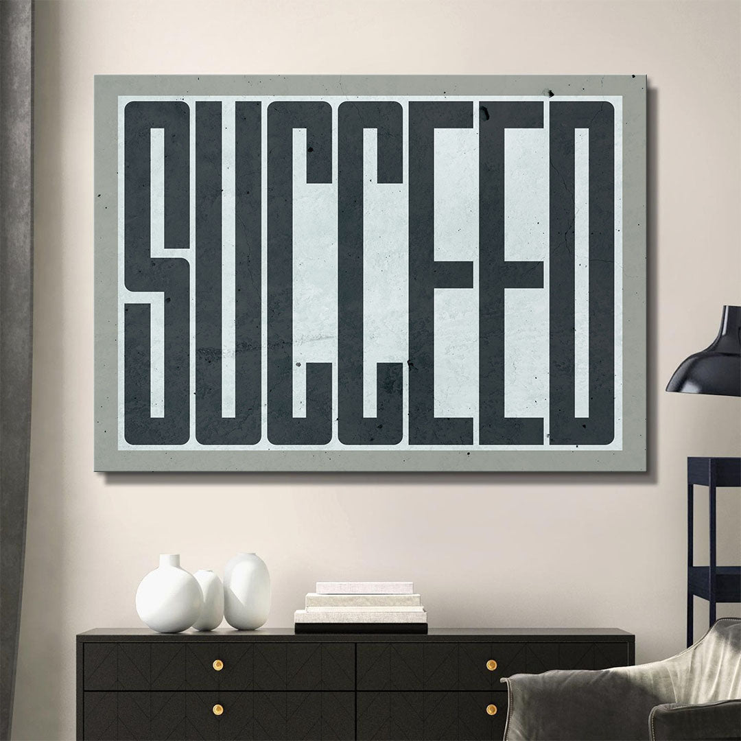 Succeed canvas art