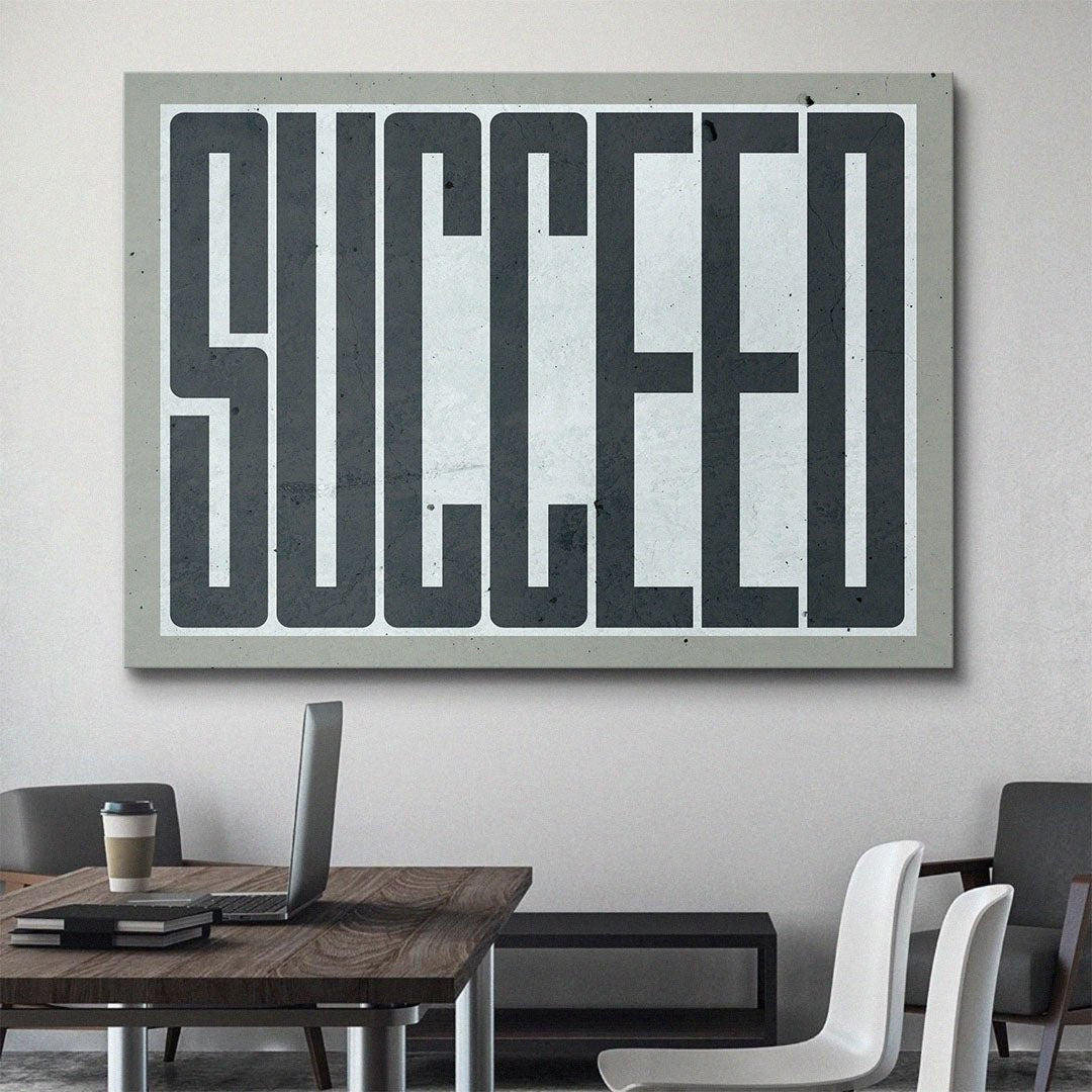 Succeed canvas art