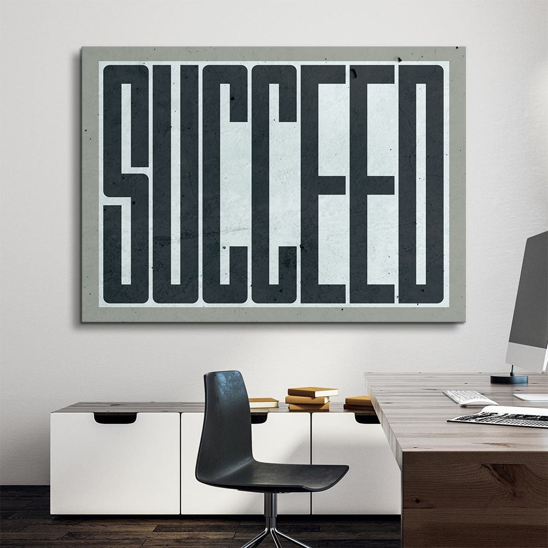 Succeed canvas art