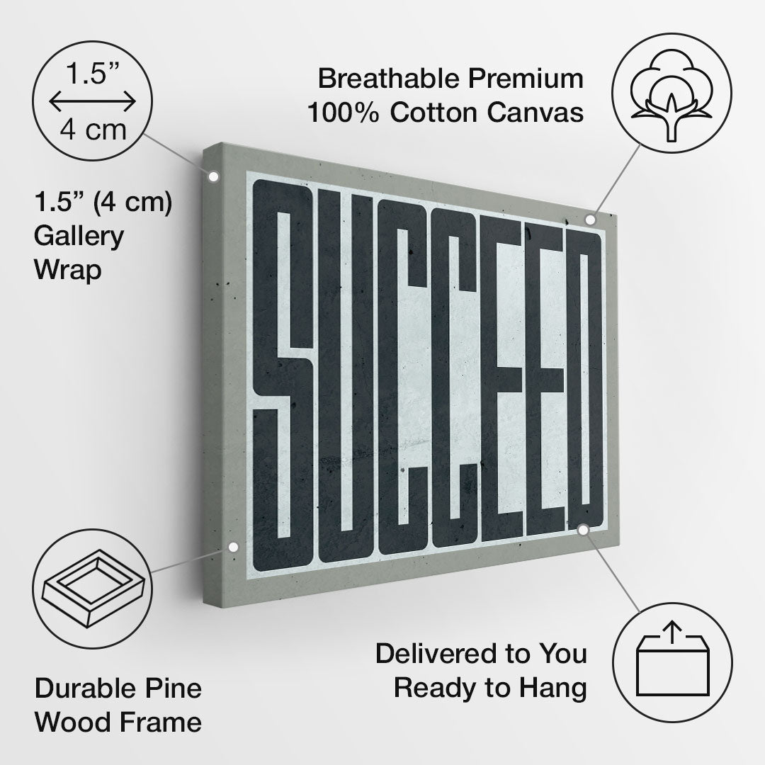 Succeed canvas art