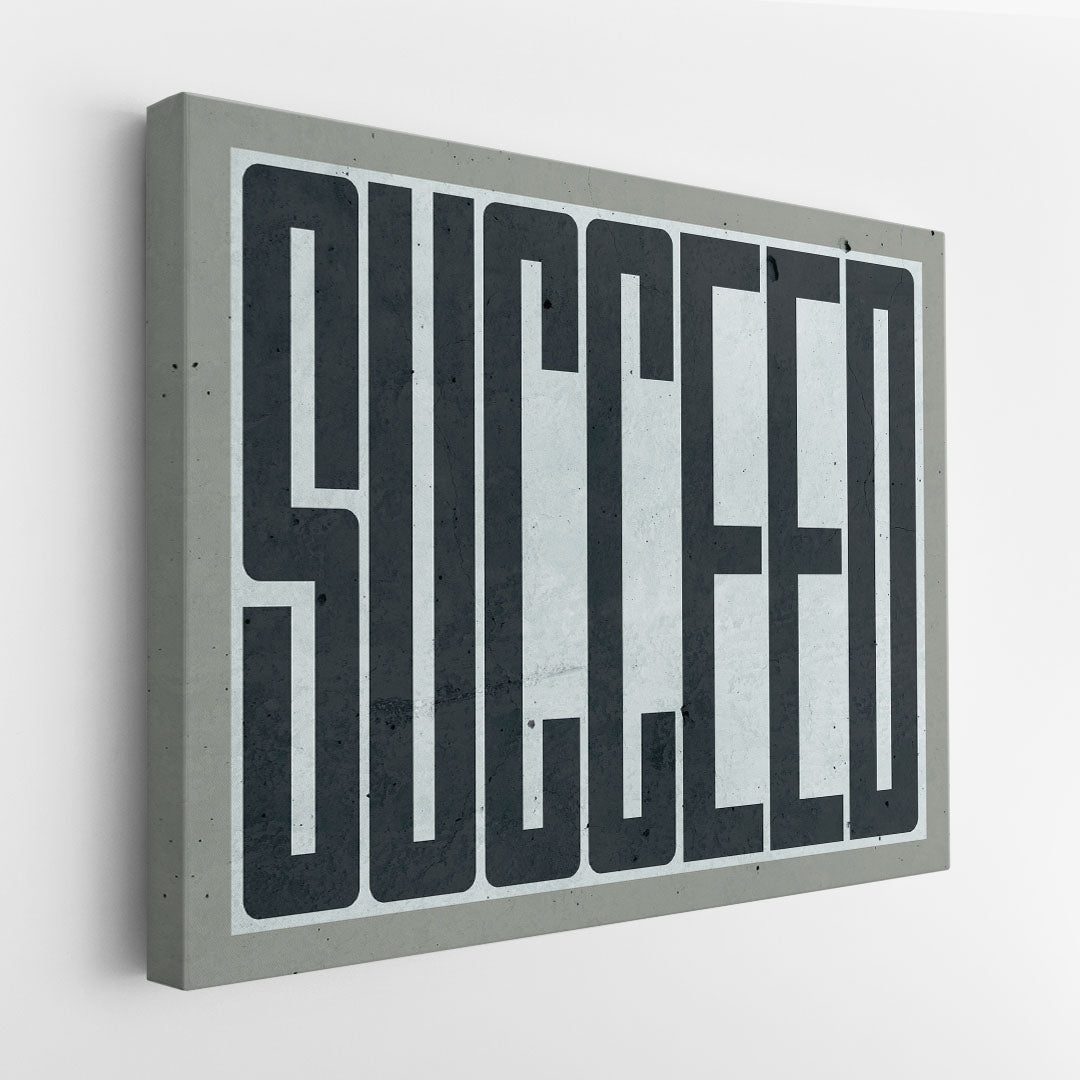 Succeed canvas art